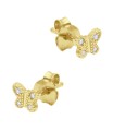 Butterfly Shaped CZ Silver Stud Earring STS-6464